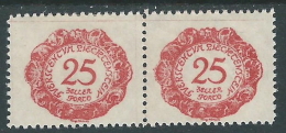 1920 LIECHTENSTEIN SEGNATASSE 25 H VARIETà PUNTO DOPO F MH * - R29-4 - Errors & Oddities