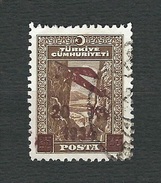 TURCHIA 1934 - Posta Aerea - Mostra Di Izmir - 20 K. Su 25 K. Bruno - Mi:TR 982 - Usati