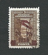 TURCHIA 1934 - Posta Aerea - Mostra Di Izmir - 20 K. Su 25 K. Bruno - Mi:TR 982 - Oblitérés