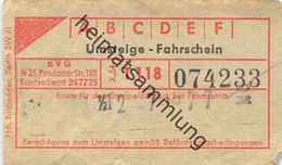 Deutschland - Berlin - BVG Umsteige Fahrschein 1954 - Europe
