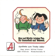 BD - Autocollant / Sticker / Aufkleber - Apotheke Zum Tiroler Adler - Innsbruck - Ill. W. Busch [Max Und Moritz] - Autres