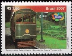 BRAZIL #3024  -  SANTA TERESA TRAM   -  2007  MINT - Unused Stamps