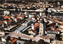 91-CORBEIL-ESSONNES- VUE  AERIENNE SUR LA PLACE DU MARCHE - Corbeil Essonnes