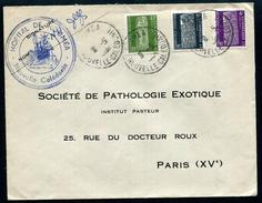 NOUVELLE CALEDONIE - SERVICE N° 3 + 5 + 7 / SUR LETTRE DE NOUMEA LE 8/5/1965 POUR PARIS - TB & RARE - Dienstzegels