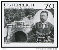 Austria - 2013 - 130 Years Since Birth Of Julius Lott, Railway Pioneer - Mint Stamp Proof (blackprint) - Probe- Und Nachdrucke