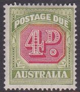 Australia Postage Due Stamps SG D123 1946 Four Pennies Mint Light Hinged - Impuestos