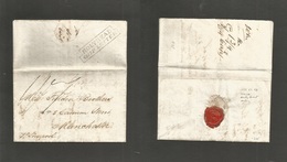 Argentina. 1822 (Jan 19) Buenos Aires - UK, Manchester. "Via Liverpool" But Reverse Holyhead / Ship Letter (xxx/R) + Mns - Otros & Sin Clasificación