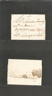 Argentina. C. 1830 (Buenos Aires) - Santiago De Chile. Por Cordoba - Arequipa (Peru) Entre Undated And No Origin But Rou - Otros & Sin Clasificación