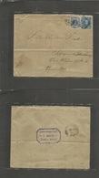 Argentina. 1892 (Dic 5) Buenos Aires - Germany, Schwerih (28 Dec) Fkd Env + 12c + 24 Mixed Issues Both Blue Stamps. Extr - Autres & Non Classés