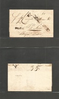 Brazil - Stampless. 1837 (En 10) Ribeyro - Argentina, Buenos Aires (1 March) Entre Stline "RIBEYRO" + "Santos" (Harbour  - Altri & Non Classificati