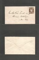 China. 1896 (29 Nov) Shanghai - Han Keou 1c Brown Stationary Envelope On Proper Usage. Local Post, Blue Cds. Fine. - Other & Unclassified