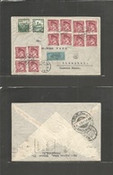 Czechoslovakia. 1939 (28 Aug) Praha - China, Shanghai (12 Sept). Via Bangkok (4 Sept) Multifkd Airmail Envelope, Censor  - Sonstige & Ohne Zuordnung