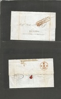 D.W.I.. 1840 (27 Oct) Venezuela, Maracaybo - DWI, St. Thomas, Where Forwarded By PTR Hestres & Co / St. Thomas, Reverse  - Antillen