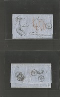 Egypt. 1862 (26 Aug) French PO Alexandria - Switzerland, Zug (11 Sept) Stampless EL Full Text, French PO Depart Cds + Tr - Sonstige & Ohne Zuordnung
