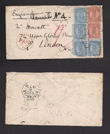 Finland. 1872 (6 July) Ibo - UK, London (12 July) Multifkd Env Bearing 20k Blue (x4) + 40kop (x2) At 160 Kop Rate, Cds + - Other & Unclassified