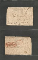 France. 1836 (17 Oct) Montreux - USA, NYC, EL Endorsed "packet Oct 24 Utica" + 2 Forwarding Agents Cachets On Reverse In - Other & Unclassified