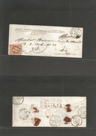 France. 1863 (13 Aug) Marmoutier - Metz (13 Aug) Registered Insured Of 100 Frans Bearing 40c Orange Tied "2227" Romboid. - Autres & Non Classés
