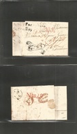 Great Britain. 1830 (16 Nov) Fulham - Spain, Barcelona (Nov 29) EL Full Text Multicacheted Incl "Parrions GT" "2py PO Pa - ...-1840 Prephilately