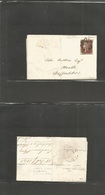 Great Britain. 1841 (10 Febr) First Day. Adderley - Cheadle, Staffordshire (13 Feb) EL Full Text Fkd 1841 Penny Red Blac - ...-1840 Préphilatélie