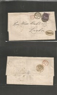 Great Britain. 1871 (Feb 16) ButeDocks - Portugal, Lisbon (24 Febr) EL Full Text Via London (Feb 17) Fkd 6d Intense Viol - ...-1840 Prephilately