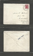 Bc - Cook Is.. 1924 (3 May) Rarotonga - New Zealand, Wellington "RMS Tahiti" Envelope Fkd 2d Ovptd Issue Cds. Fine. - Other & Unclassified