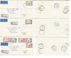 Bc - Nyassaland. 1963 (1 Nov) Blantyre - Germany, Bremen (2 Dec 63) 3 Air Multifkd Single High Values 5sh And 10sh + Ovp - Sonstige & Ohne Zuordnung