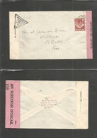 Bc - Rhodesia. 1940-1 (3 June) Fort Rosebery - Eire, Ireland, Co. Publin Kilternat 2d Red Fkd Env. Dual Censor, Rhodesia - Sonstige & Ohne Zuordnung