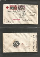 Bc - Trinidad. 1945 (July) Via Portugal. Tobago. Red Cross Printed + Reverse Cacheted Cover. GPO - Switzerland, Geneva.  - Other & Unclassified