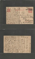 Italy - Xx. 1919 (4 May) Fiume - Switzerland, Güttingen. 10 Pf Tied Hungary Ovptd Card + Italian Milano Censor Stline Ca - Unclassified