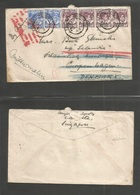 Malaysia. 1946 (25 April) BMA. Teluk Anson - Denmark, Kph, Fwded. Air Mutifkd Env. VF + Cds + Aux Cachets. - Malaysia (1964-...)