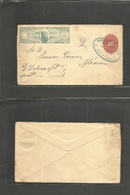 Mexico - Stationery. 1894. Joputla - DF. Express Hidalgo 15cm 10c Vermilion Large Numeral Stat Env, Oval Blue Ds. Very S - Mexiko