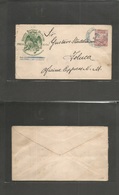 Mexico - Stationery. 1895 (6 March) C. Carmen - Toluca. Express Nacional Mexicano 15 Cms 10c Lilac Military Issue Stat E - Mexiko