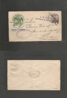 Mexico - Stationery. 1895 (3 Junio) Salvatierra - DF. Express Nacional Mexicano + Ferrocarril Nacional Mexicano Oval Cah - Mexique