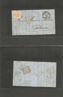 Netherlands. 1866 (31 May) Rotterdam - Italy, Palermo, Sicily Multifkd EL + Taxed Arrival 10c Orange-yellow Imperf + Cds - Autres & Non Classés