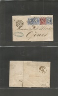 Netherlands. 1870 (28 May) Rotterdam - Italy, Genova. Multifkd EL Incl 5c Blue (x3 Incl Distintive Different Prints) + 1 - Andere & Zonder Classificatie