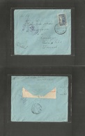 Palestine. 1915 (11 MARCH) Meo Charem - Denmark, Kopenhagen WWI Fkd Env + Censored + Censor Label. Reverse Crescent Cach - Palestine