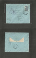 Palestine. 1915 (11 MARCH) Meo Charem - Denmark, Kopenhagen WWI Fkd Env + Censored + Censor Label. Reverse Crescent Cach - Palestina