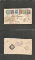 PARAGUAY. 1898 (9 March) San Bernardino - Germany, Frankfurt (8 April) Registered Multifkd 5c Lilac Envelope. Personajes - Paraguay
