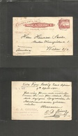 Portugal-Mozambique Company. 1922 (9 April) Vila Pery, PEA - Austria, Wien. 3c Red Stationary Card On Proper Very Scarce - Other & Unclassified