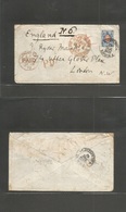 Russia. 1872 (29 July, Gregorian Calendar) St. Petersburg - UK, London (15 July) Via Prussian Mail. Fkd Env 20 Kop Blue  - Other & Unclassified