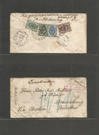 Russia. 1884 (27 April) S. Petersburg - Germany, Rosenthal, Braunschweig. Via Berlin (11 May) Registered Reverse Multifk - Sonstige & Ohne Zuordnung