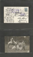 Russia. 1917 (1 Dic) Barnaul, West Siberia - Denmark, Frederic Ovptd Issue Single 10kop Fkd Ppc Card + Censor Cachet. Ci - Sonstige & Ohne Zuordnung