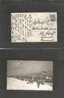 Russia. 1917 (1 Dic) Barnaul, West Siberia - Denmark, Frederic WWI + Revolution Photo Locals Fkd Ppc, Ovptd Issue + Cens - Andere & Zonder Classificatie