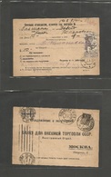 Russia. 1926 (7 April) Reply Busines Card Moscow - Opbwana Fkd Card, With Reverse Better Federation Multilanguage 6 Kop  - Andere & Zonder Classificatie