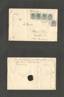 E-Alfonso Xiii. 1922 (14 Oct) 268 (4), 273, Las Palmas - Alemania, Hannover, Sobre Con Franqueo Multiple Emision Medallo - Andere & Zonder Classificatie