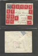 Straits Settlements Singapore. 1940 (2 March) Navy Ship, Singapore Days. Air To England. GB Multifkd. - Singapour (1959-...)