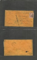 Usa. C. 1865 (July 31) Waterford, NY - Germany, Sachsenburg (19 Aug) US Fancy Cancel (Eagle) Fkd Env 1861 3 Cts Tied Cds - Other & Unclassified
