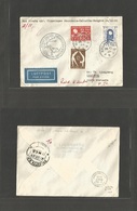 Airmails - World. 1949 (24 Oct) Sweden - India - Thailand. First Direct Fligh. Fkd Env. VF + Cachets. - Other & Unclassified