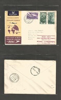 Airmails - World. 1952 (14 Oct) Roma - Singapore (15 Oct) First Flight. Fkd Env. BOAC. - Autres & Non Classés