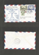 Airmails - World. 1953 (22 Sept) Burma - India. Rangoon - Delhi Panan First Flight. Fkd Env. Special Cachet. - Autres & Non Classés